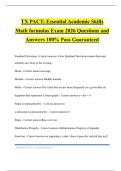 TX PACT&colon; Essential Academic Skills Math formulas Exam 2026 Questions and Answers 100&percnt; Pass Guaranteed