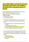ATI COMP FORM A & B EXAM &lpar;ACTUAL 2025&sol;2026&rpar; QUESTIONS AND CORRECT ANSWERS 100&percnt; Guaranteed Success A&plus; GRADE