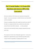 PACT Social Studies 7-12 Exam 2026 Questions and Answers 100&percnt; Pass Guaranteed