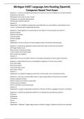 Michigan HiSET Language Arts Reading &lpar;Spanish&rpar; Computer Based Test Exam