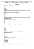TCA Michigan HiSET Mathematics Computer Based Test Exam