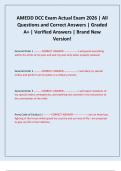AMEDD DCC Exam Actual Exam 2026 &vert; All Questions and Correct Answers &vert; Graded A&plus; &vert; Verified Answers &vert; Brand New Version&excl;