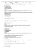 Options Michigan HiSET Science Test at Home Exam