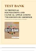 TEST BANK for Nutritional Foundations and Clinical Applications&colon; A Nursing Approach 7th Edition by Michele Grodner&semi; Sylvia Escott-Stump&semi; Suzanne Dorne&period; ISBN 9780323544900&period; &lpar;All 20 Chapters&rpar;&period;