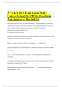 AHS 131 HIT Final Exam Study Guide &lpar;Actual 2025&sol;2026&rpar; Questions And Answers &vert; Graded A&plus;