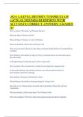 AQA A-LEVEL HISTORY TUDORS EXAM &lpar;ACTUAL 2025&sol;2026&rpar; QUESTIONS WITH ACCURATE CORRECT ANSWERS &vert; GRADED A
