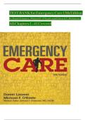 TEST BANK for Emergency Care 13th Edition by Daniel Limmer, Michael F. O'Keefe and Edward T. Dickinson, All Chapters 1 - 41.