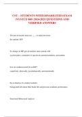 CST &ndash; STUDENTS WITH DISABILITIES EXAM &lpar;NYSTCE 060&rpar; 2024-2025 QUESTIONS AND VERIFIED ANSWERS &Tab;