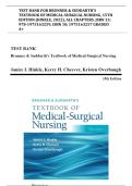 TEST BANK FOR BRUNNER & SUDDARTH'S  TEXTBOOK OF MEDICAL-SURGICAL NURSING&comma; 15TH  EDITION &lpar;HINKLE&comma; 2022&rpar;&comma; ALL CHAPTERS &comma;ISBN 13&semi; 978-1975163259&comma; ISBN 10&semi;1975163257 