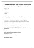 CASE MANAGEMENT CERTIFICATION TEST QUESTIONS AND ANSWERS