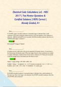Electrical Code Calculations Lv2 - NEC 2017 &vert; Test Review Questions & Certified Solutions &vert;100&percnt; Correct &vert; Already Graded&comma; A&plus;      