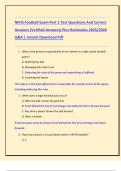 NFHS Football Exam Part 1 Test Questions And Correct  Answers &lpar;Verified Answers&rpar; Plus Rationales 2025&sol;2026  Q&A &vert; Instant Download Pdf