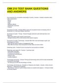 OIM 210 TEST BANK QUESTIONS AND ANSWERS 