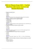HESI A2 Physics Exam 2025 &ndash; Verified Questions with Correct Answers and Detailed Rationales
