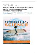 TEST BANK FOR PSYCHOLOGICAL SCIENCE SEVENTH EDITION LATEST VERSION 2025&sol;2026 &lbrack;A&plus;&rsqb; ALL CHAPTERS FULLY COVERED BY ELIZABETH A&period; PHELPS &lpar;AUTHOR&rpar;&comma; ELLIOT BERKMAN &lpar;AUTHOR&rpar;&comma; MICHAEL S&period; GAZZANIGA &lpar;AUTHOR&rpar;