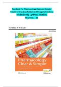 Complete Test Bank &ndash; Pharmacology Clear and Simple&colon; A Guide to Drug Classifications & Dosage Calculations &lpar;4th Edition by Cynthia J&period; Watkins&rpar; &vert; Verified 2025 Update &vert; Chapters 1&ndash;21