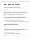 Home Health Aide Module 2 Questions with Solutions