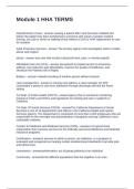 Module 1 HHA TERMS Questions and Answers 2025