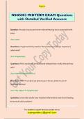 NSG5003 MIDTERM EXAM Questions  with Detailed Verified Answers