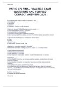PATHO 370 FINAL PRACTICE EXAM  QUESTIONS AND VERIFIED   CORRECT ANSWERS 2025