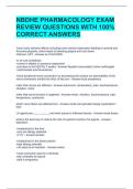 NBDHE PHARMACOLOGY EXAM REVIEW QUESTIONS WITH 100&percnt; CORRECT ANSWERS 