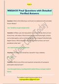 NSG6435 Final Questions with Detailed  Verified Answers