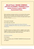 MCJA Phase 1 MAINE CRIMINAL JUSTICE ACADEMY&rpar; TRAINING Exam Guide Answers &vert;Latest 2025 &vert; Guaranteed Pass&period;
