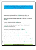 CCRP AACVPR EXAM 2025 QUESTIONS AND ANSWERS