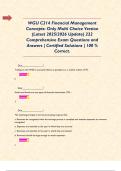 WGU C214 Financial Management Concepts&colon; Only Multi Choice Version &lpar;Latest 2025&sol;2026 Update&rpar; 222 Comprehensive Exam Questions and Answers &vert; Certified Solutions &vert; 100 &percnt; Correct&period;      