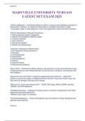 MARYVILLE UNIVERSITY NURS 615  LATEST SET EXAM 2025