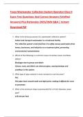 Bundle for Texas Wastewater Collection System Operator Class I Exam Test Questions And Correct Answers &lpar;Verified Answers&rpar; Plus Rationales 2025&sol;2026 Q&A &vert; Instant Download Pdf