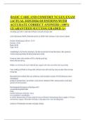 BASIC CARE AND COMFORT NCLEX EXAM &lpar;ACTUAL 2025&sol;2026&rpar; QUESTIONS WITH ACCURATE CORRECT ANSWERS &vert; 100&percnt; GUARANTEED SUCCESS&vert; GRADED A&plus;