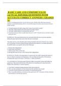 BASIC CARE AND COMFORT EXAM &lpar;ACTUAL 2025&sol;2026&rpar; QUESTIONS WITH ACCURATE CORRECT ANSWERS &vert; GRADED A