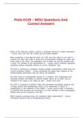 Peds D119 &ndash; WGU Questions And Correct Answers