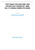 TEST BANK FOR ANATOMY AND  PHYSIOLOGY OPENSTAX ISBN  NO&colon;1711494062 COMPLETE GUIDE