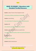 NUR 155 EXAM 1 Questions with  Detailed Verified Answers