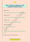 Nurs 155 Exam 3 Questions with  Detailed Verified Answers