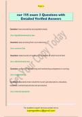 nur 155 exam 3 Questions with  Detailed Verified Answers
