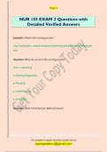 NUR 155 EXAM 2 Questions with  Detailed Verified Answers