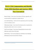 WGU C236 Compensation and Benefits Exam 2026 Questions and Answers 100&percnt; Pass Guaranteed