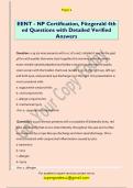 EENT - NP Certification&comma; Fitzgerald 4th  ed Questions with Detailed Verified  Answers