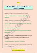 BUSI240 Questions with Detailed  Verified Answers