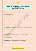 BUSI 301 Questions with Detailed  Verified Answers