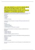 BCJ 320 CRIMINAL JUSTICE RESEARCH FINAL EXAM PRACTICE &lpar;ACTUAL 2025&sol;2026&rpar; QUESTIONS WITH ACCURATE CORRECT ANSWERS&vert; GRADED A&plus;