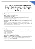 2024 NAMS Menopause Certification Exam &ndash; Real Questions with Correct Detailed Answers &lpar;Verified 2024&ndash;2025 Edition&rpar;