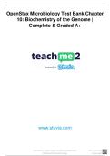 Test Bank Chapter 10&comma;OpenStax Microbiology &colon; Biochemistry of the Genome &vert; Complete & Graded A&plus;