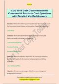 CLG 0010 DoD Governmentwide  Commercial Card Exam Questions with  Detailed Verified Answers