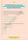 CLG 0010 DoD Governmentwide  Commercial Card Exam Questions with  Detailed Verified Answers