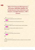 WGU C214 Financial Management &vert; PA &lpar;Latest 2025&sol;2026 Update&rpar; Comprehensive Exam Questions and Answers &vert; Certified Solutions &vert; 100 &percnt; Correct&period;   