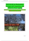 Test Bank For Biochemistry&colon; Concepts and Connections &lpar;MasteringChemistry&rpar; 2nd Edition by Dean Appling &vert;&vert;ISBN&colon;9780134641621
